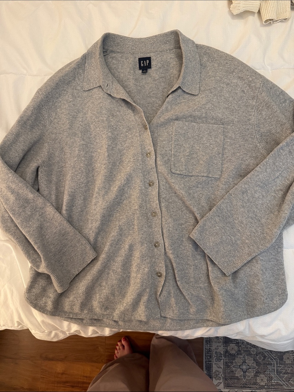 GAP knit collared sweater cardigan